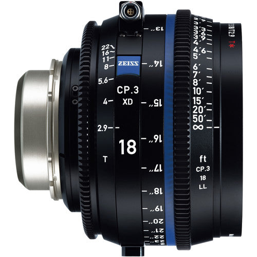 ZEISS CP.3 XD 18mm T2.9 Compact Prime Lens (PL Mount, Feet)