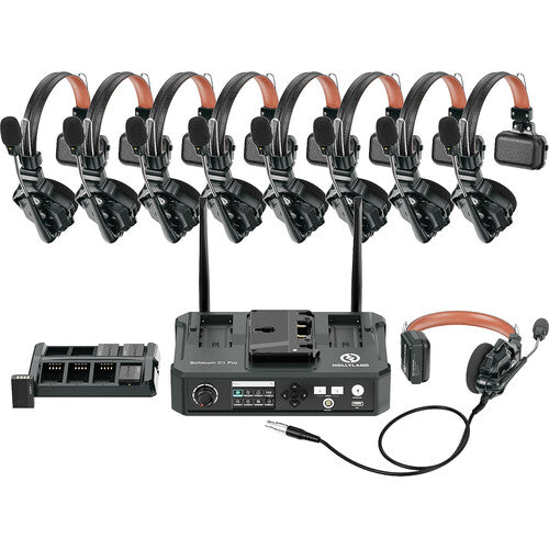 Hollyland Solidcom C1 Pro Full Duplex Wireless Intercom System with 8 headsets with Hub